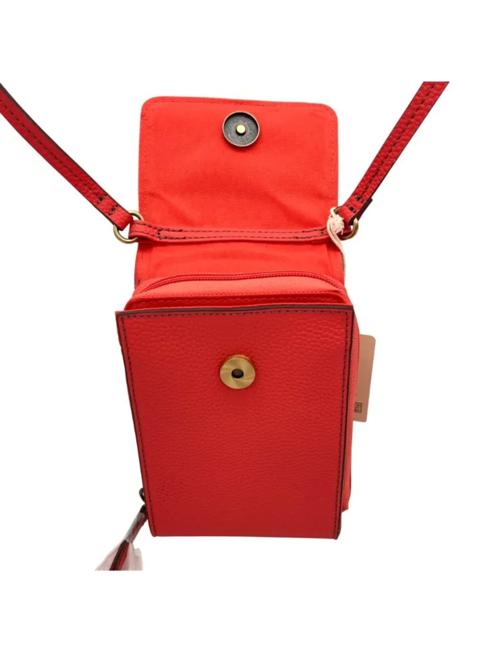 St. Johns Bay Crossbody Bag Adjustable Strap Dark Watermelon Pebbled Texture NEW - Picture 6 of 10